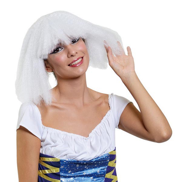 Карнавальный Белый парик пушистый