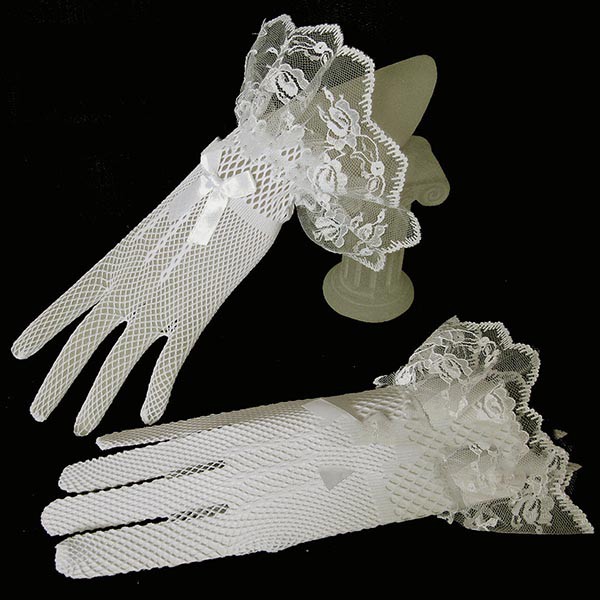 Ажурные перчатки white