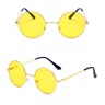 Очки «Джона Леннона» круглые в стиле хиппи, цвет жёлтый