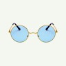 Очки «Джона Леннона» круглые в стиле хиппи, цвет синий