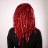 Карнавальный парик Дождь красный
