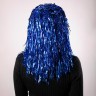 Карнавальный парик Дождь синий