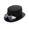 Шляпа в стиле стимпанк со съемными очками, цвет серебристый
