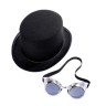 Шляпа в стиле стимпанк со съемными очками, цвет серебристый