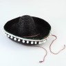 Шляпа Сомбреро солома 42, цвет чёрный