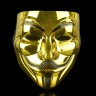 Карнавальная маска Гай Фокс, Анонимус, Вендетта золото