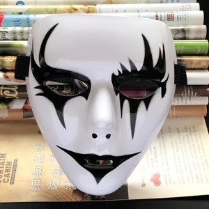 Карнавальная маска белое лицо танцы в стиле хип-хоп, брейк-данс для косплей
