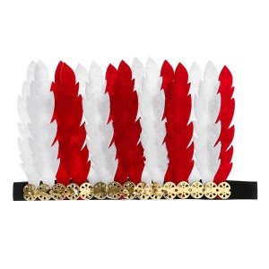 Карнавальный головной убор «Перья», цвет бело-красный