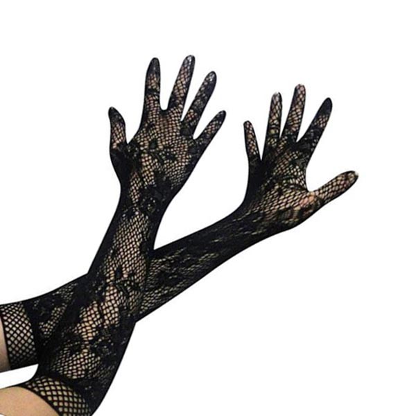 Кружевные длинные перчатки 50