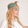 Карнавальное головное украшение Египетской царицы цвет голубой