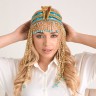 Карнавальное головное украшение Египетской царицы цвет голубой