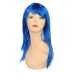 Карнавальный парик Красотка синий