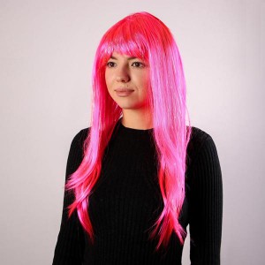 Карнавальный парик Блеск розовый