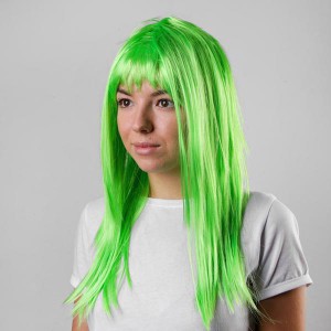 Карнавальный парик Красотка зелёный