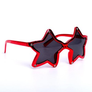 Карнавальные очки «Звёзды» цвет красный