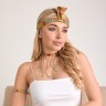 Карнавальный набор Клеопатра три предмета: головной убор на резинке, чокер,браслет на предплечье