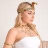 Карнавальный набор Клеопатра три предмета: головной убор на резинке, чокер,браслет на предплечье